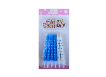 נרות יום הולדת HAPPY BIRTHDAY - כחול לבן